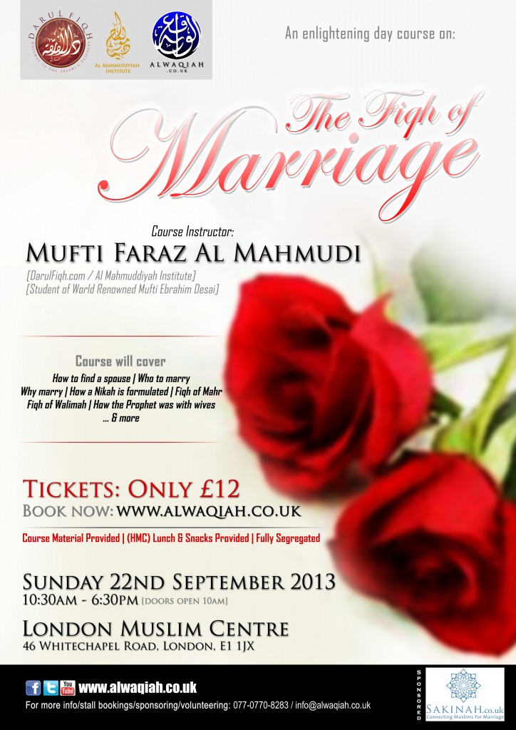 THE FIQH OF MARRIAGE | Mufti Faraz Al Mahmudi