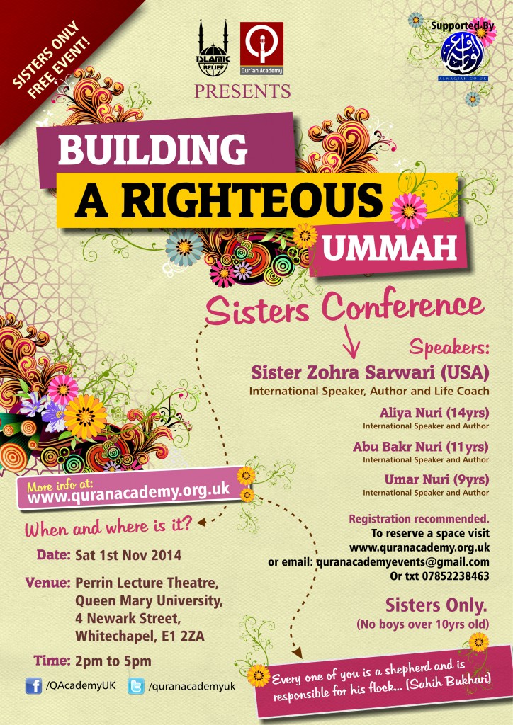 BUILDING A RIGHTEOUS UMMAH SISTERS CONFERENCE