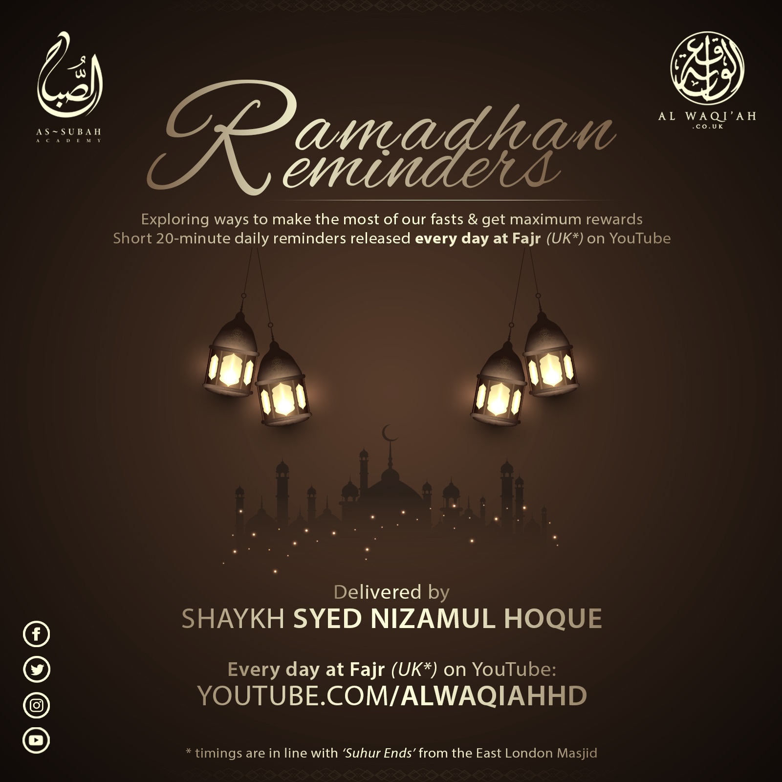 RAMADHAN REMINDERS | Shaykh Syed Nizamul Hoque